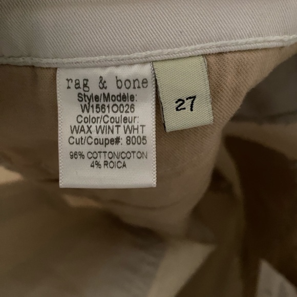 Rag & Bone Winter White Stretch skinny, Black Zip Pockets knee pads Jeans 27 - Picture 4 of 6